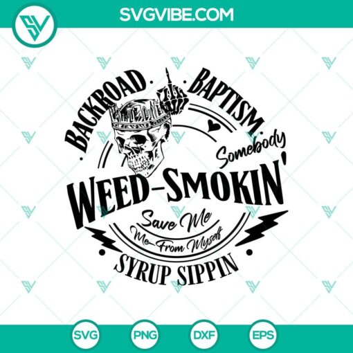 jelly roll backroad baptism weed smoking svg