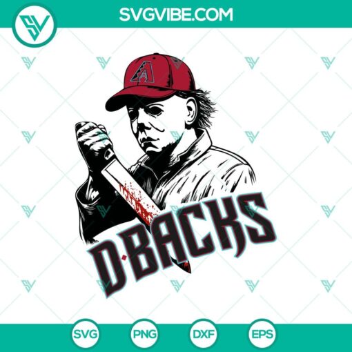 michael myers arizona diamondbacks baseball svg