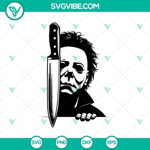 michael myers peeking svg