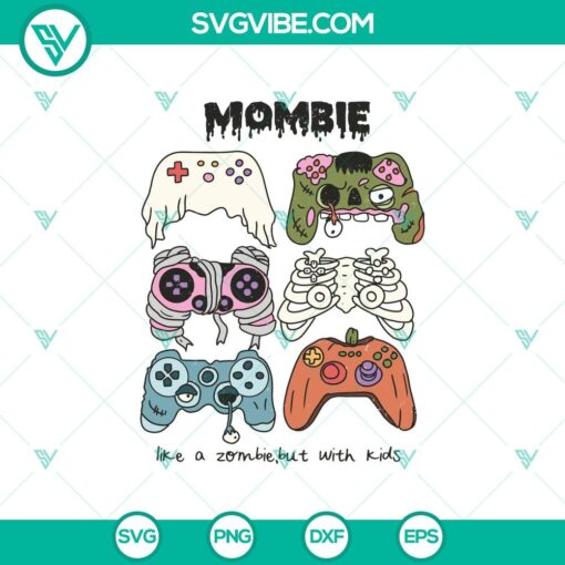 mombie zombie game controller halloween svg