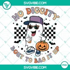 Halloween, PNG Files, No Diggity Bout To Bag It Up Ghost Retro  Halloween Ghost 23