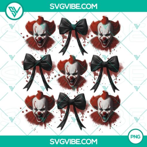 pennywise halloween coquette bow png2C horror bow png