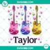 Retro Taylor personalized pink 80's design PNG with groovy vibes for a digital product.