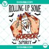 Rolling up some horror spirit Halloween design PNG with Halloween elements on transparent background.