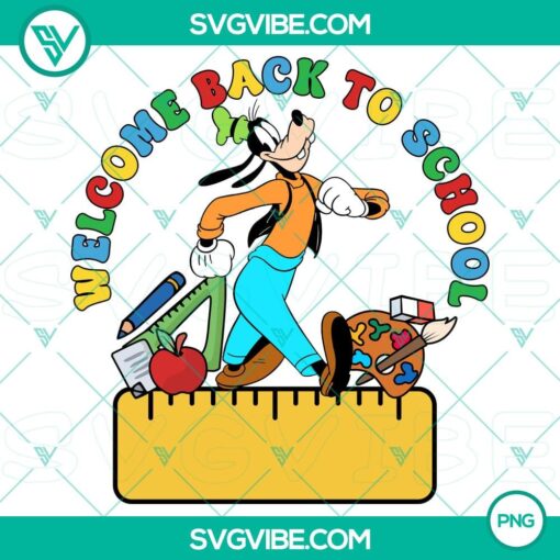 welcome back to school goofy png2C disney characters png2C teacher png2C student png2C first day png