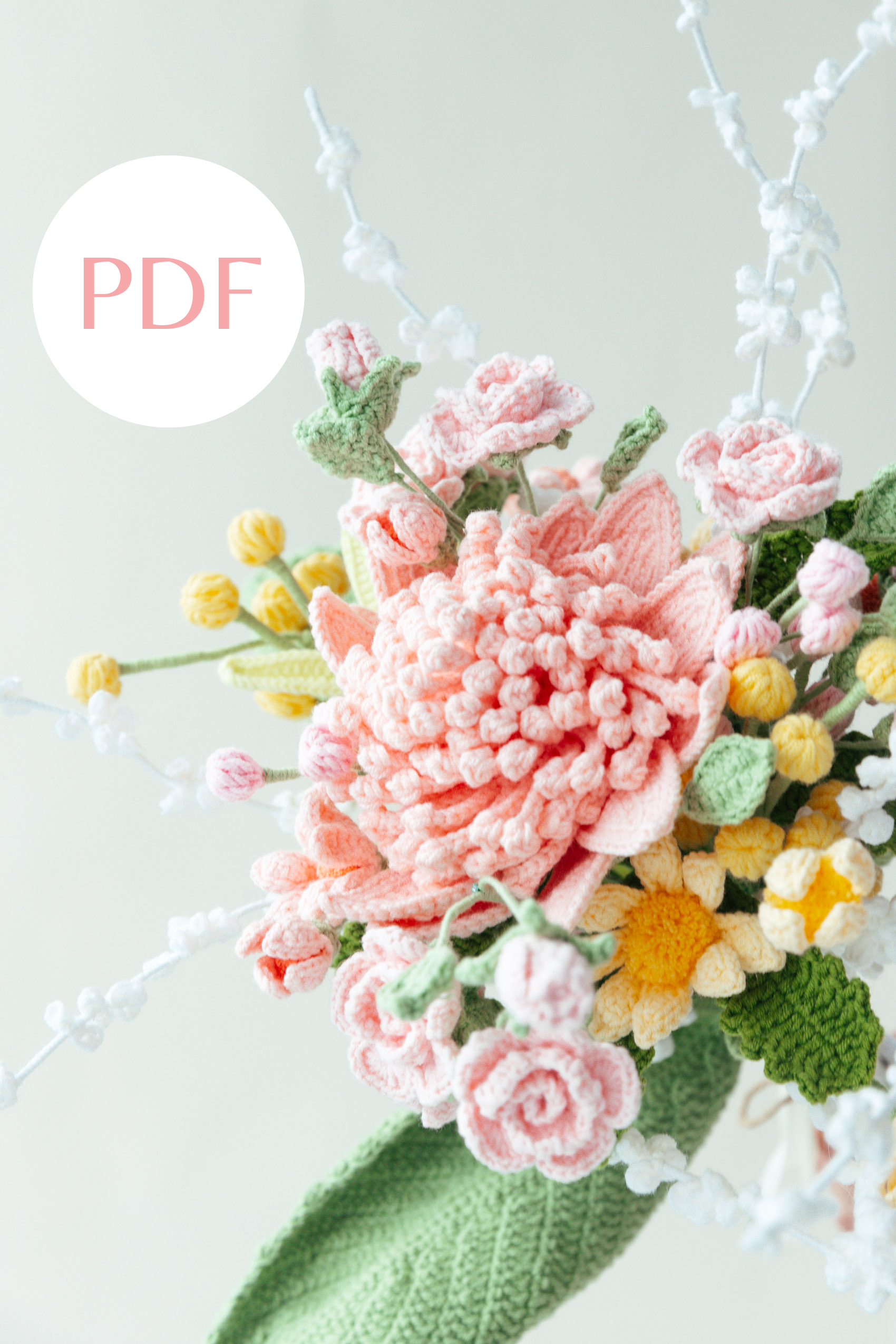 218products-49 Pink Protea Cynaroides Wedding Bouquet PDF pattern 2