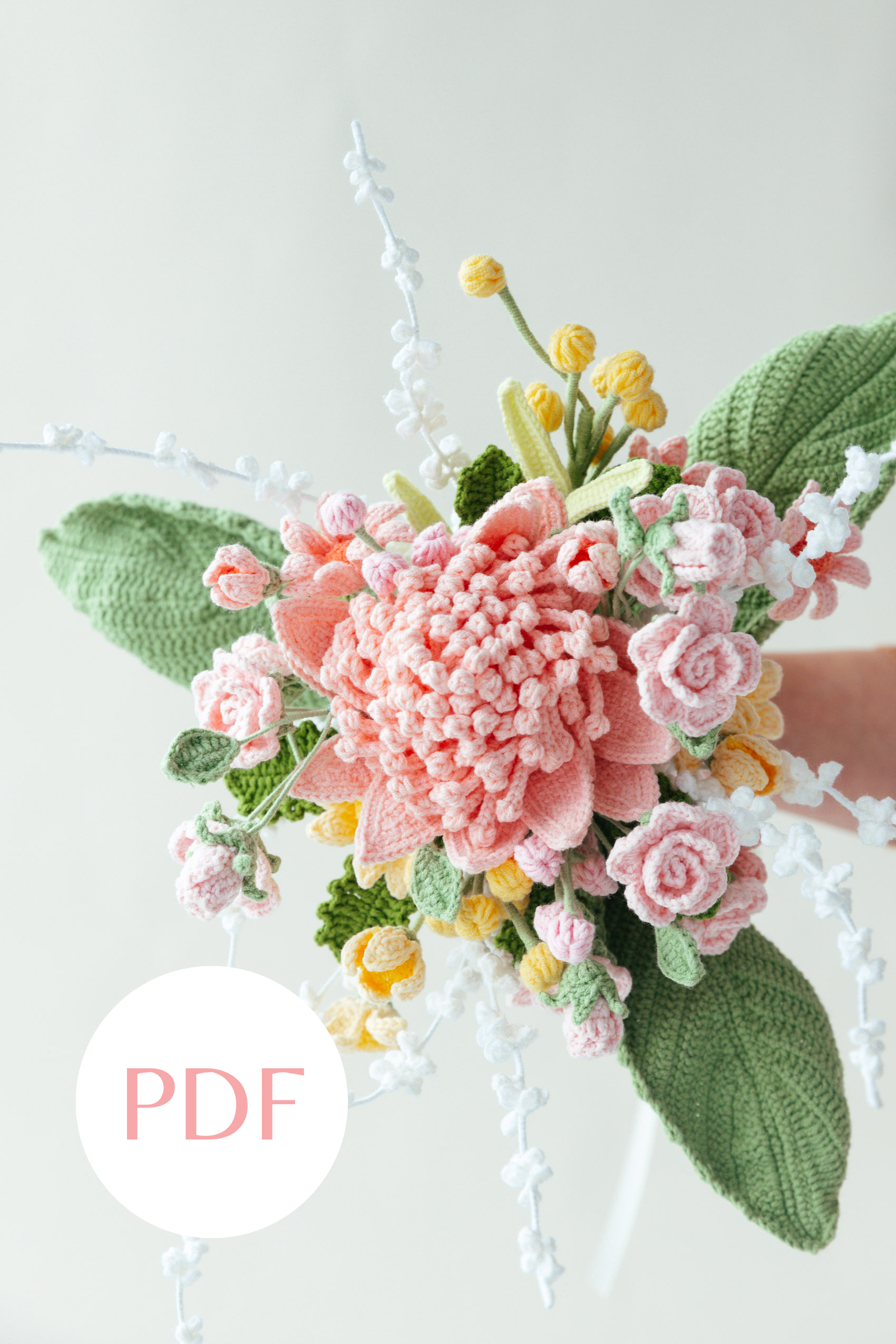 218products-54 Pink Protea Cynaroides Wedding Bouquet PDF pattern 3