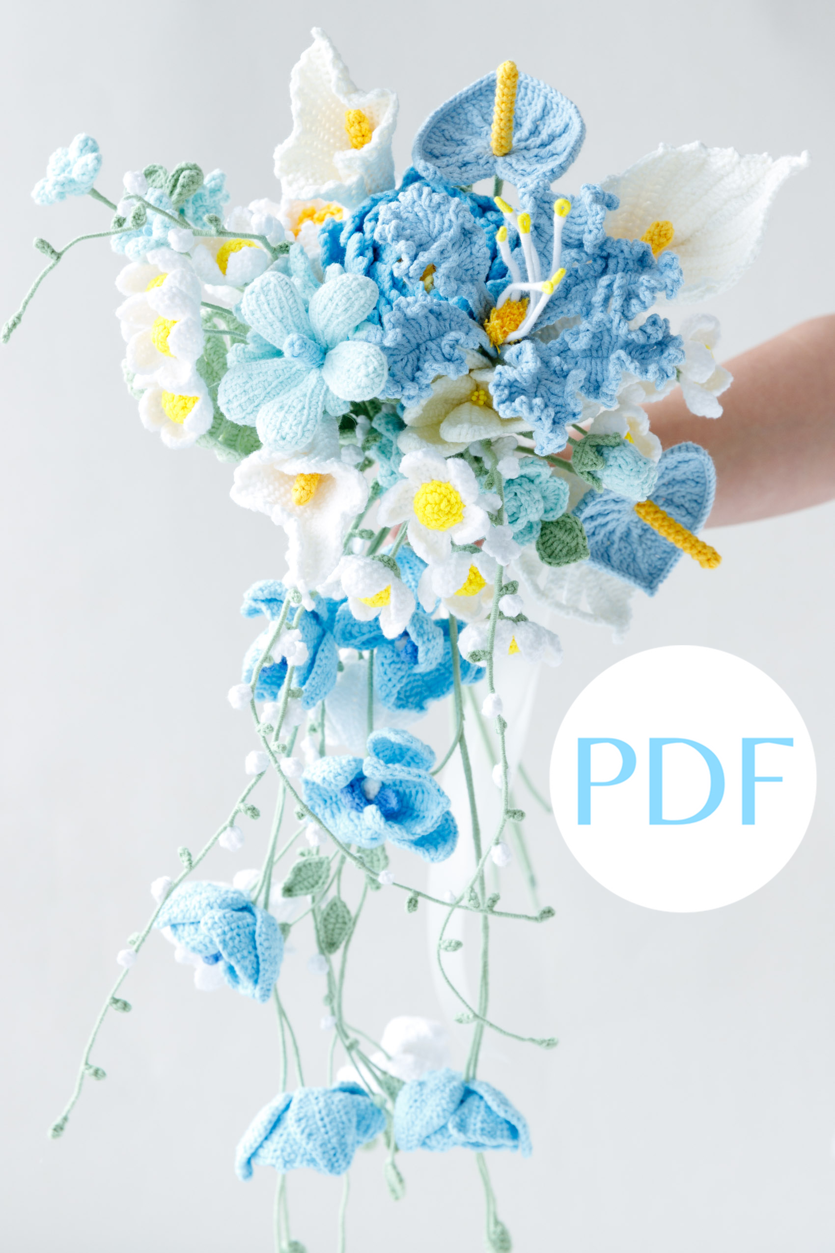 44products-140 Light Blue Wedding Bouquet PDF pattern 5