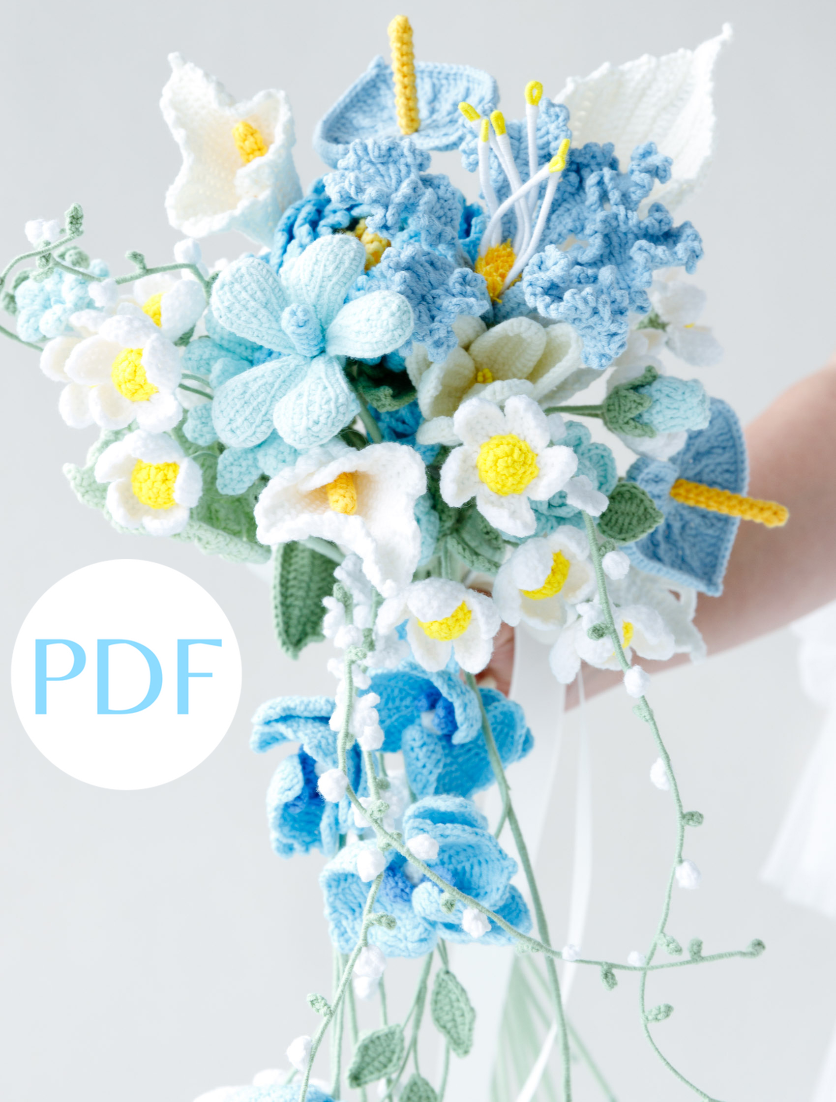 44products-143 Light Blue Wedding Bouquet PDF pattern 4