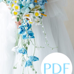 Light Blue Wedding Bouquet PDF pattern 8