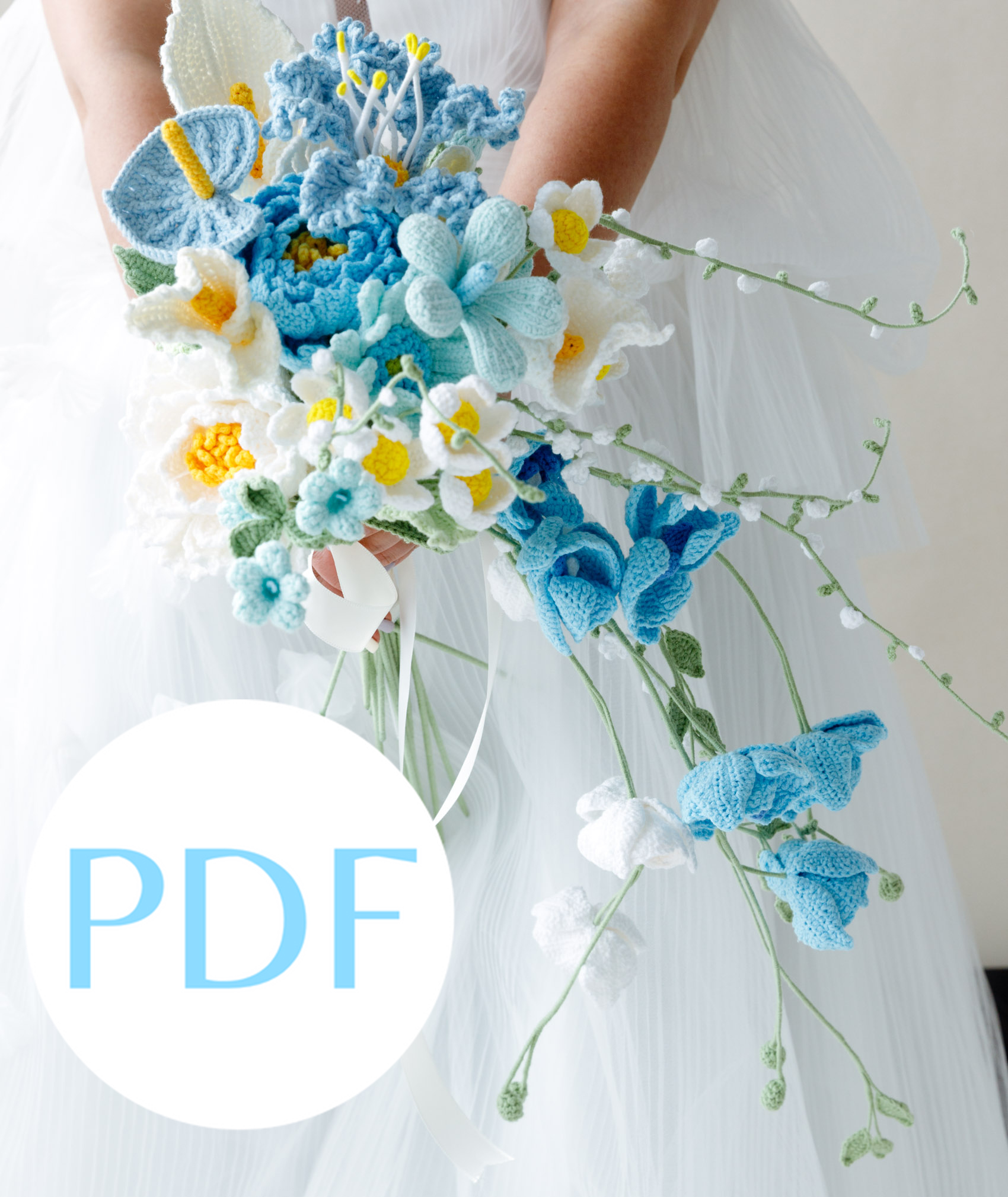 44products-151 Light Blue Wedding Bouquet PDF pattern 2