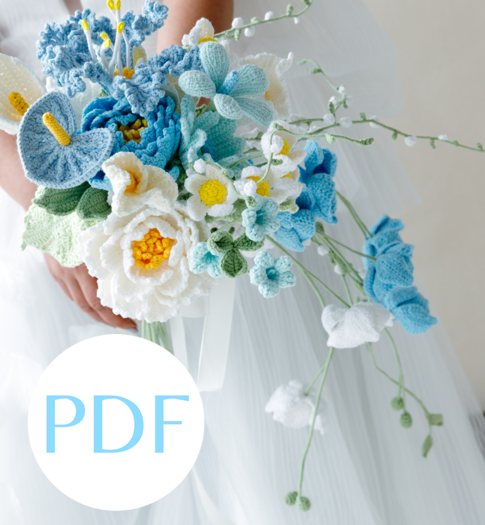 44products-153 Light Blue Wedding Bouquet PDF pattern 1