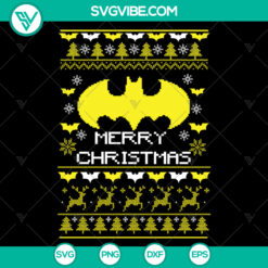 Christmas, Movies, SVG Files, Batman Merry Christmas SVG Files, Batman Ugly 1