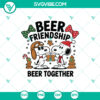 Snoopy Merry Christmas SVG with Beer Friendship Theme - Funny Holiday Design in DXF, EPS, PNG. Great for Christmas crafting projects.