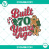 Vintage Merry Christmas PNG design with humorous 70-year-old Santa Claus, perfect for holiday cards and decorations.