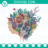 Detailed sugar skull embroidery design in 3 sizes, premium quality for craft projects and DIY.