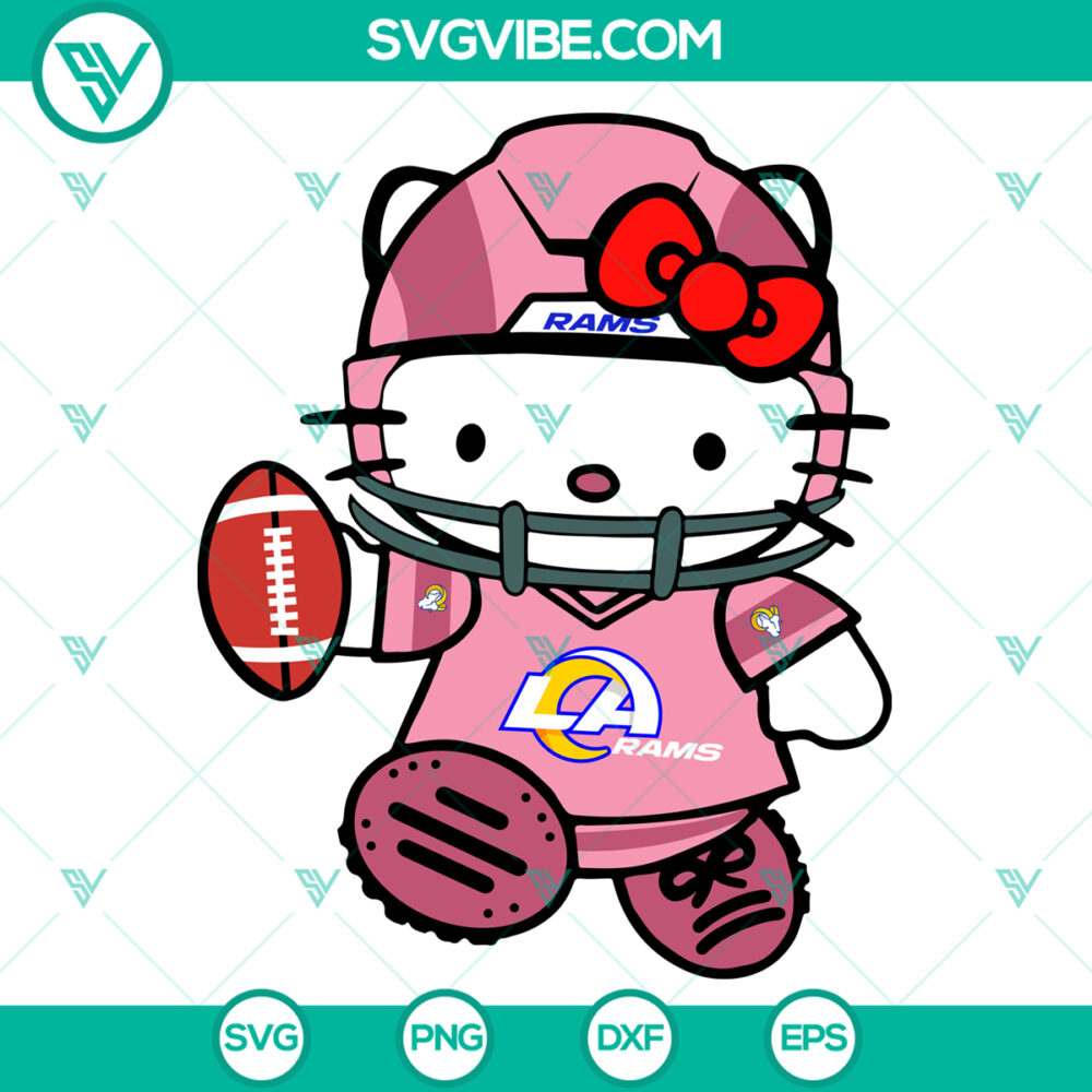 Cartoons, Football, Sports, SVG Files, Hello Kitty Football SVG, Hello Kitty LA 1