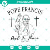 Pope Francis RIP 1936–2025 vector clipart in SVG PNG EPS format for digital use.