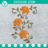 Elegant floral machine embroidery design with pretty pattern flowers in 2 sizes. Instant download stitch file.