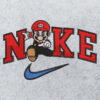 Nike and Mario logo embroidery design featuring premium digital file for sale.
