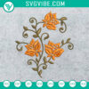 Pretty floral pattern machine embroidery design with 2 sizes included, instant download.