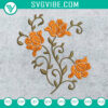 Elegant floral machine embroidery design with pretty pattern flowers in 2 sizes. Digital stitch file for instant download.