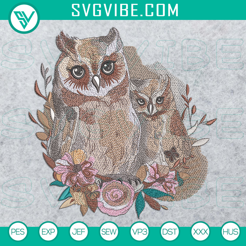 Mockup EMB EL Baby Owl 3 Premium Machine Embroidery Design - Instant Download Stitch File with Cute Baby Owl in 5 Sizes.
