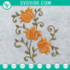 Machine embroidery design with elegant floral pattern "Pretty Pattern Flowers 3", available in 2 sizes. Instant download file.