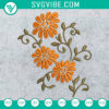 Floral machine embroidery design with pretty pattern flowers in 2 sizes. Instant download floral embroidery file.
