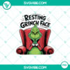Resting Grinch Face Merry Christmas PNG - Funny and Festive Holiday Design for digital use.