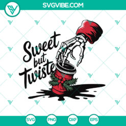 Sweet But Twisted Merry Christmas SVG - Funny Holiday Design in DXF, EPS, PNG