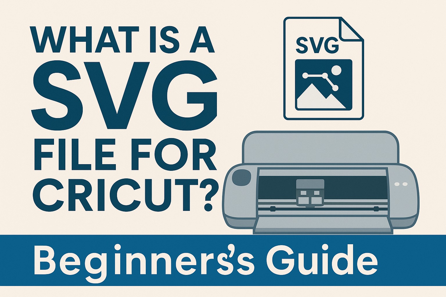 Graphic showing SVG file and Cricut machine with the headline 'What Is a SVG File for Cricut and Why It Matters for Your Projects
