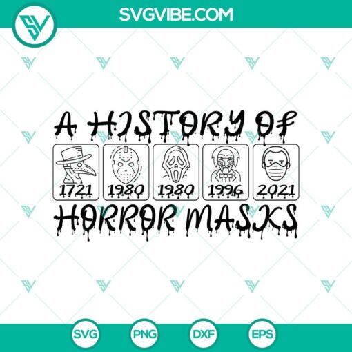 a history of horror mask svg horror characters svg halloween svg