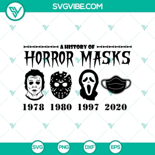 a history of horror masks svg horror svg halloween svg