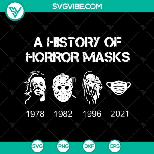 a history of horror masks svg mask horror svg halloween svg