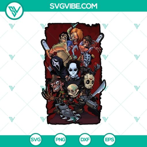 all horror characters svg horror poster svg halloween svg