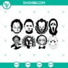 All Horror Faces SVG collection with Halloween characters, perfect for spooky design projects.