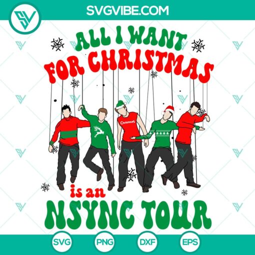 all i want for christmas is an nsync tour svg