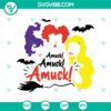 Halloween themed SVG design with "Amuck Amuck Amuck", "Scary", and "Hocus Pocus" text for digital use.
