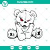 Angry bear SVG with horror theme, perfect for digital designs.