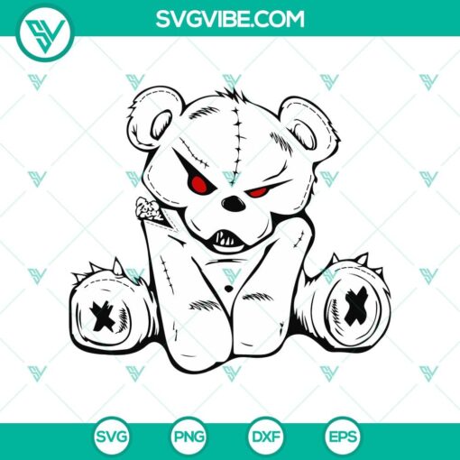 angry bear svg horror bear svg bear svg