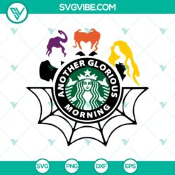 Hocus Pocus and Star Bucks themed SVG design for a glorious morning, perfect for Halloween crafts and coffee lovers.