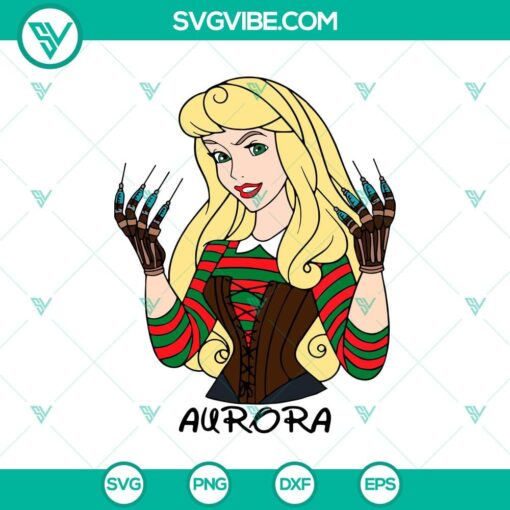 aurora freddy krueger costume svg aurora horror svg aurora halloween svg