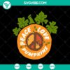Autumn Halloween Peace, Love, Pumpkins SVG and Scary Halloween SVG featuring spooky Halloween elements, perfect for seasonal craft projects.