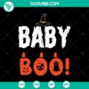 Cute Baby Boo Halloween SVG featuring witch hat, perfect for crafting.