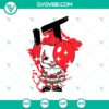 Creepy clown baby SVG design for horror Halloween theme featuring a baby Pennywise character. Great for spooky craft projects.