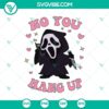 Baby Ghostface No You Hand Up cut files, Halloween SVG for Cricut & Silhouette. Spooky design with sinister baby ghost for crafts.