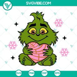 Baby Grinch Pan Dulce SVG, Christmas SVG, Merry Grinchmas SVG, Concha Grinch SVG