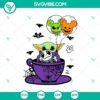 Baby Yoda and Jack Skellington Halloween SVG with Jack Balloon design for funny Halloween creations.