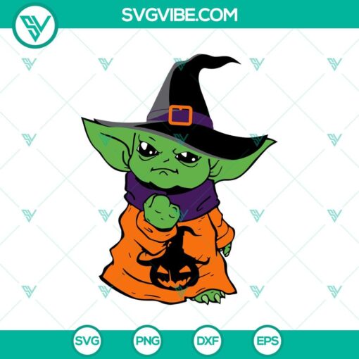 baby yoda witch svg yoda halloween svg funny halloween svg